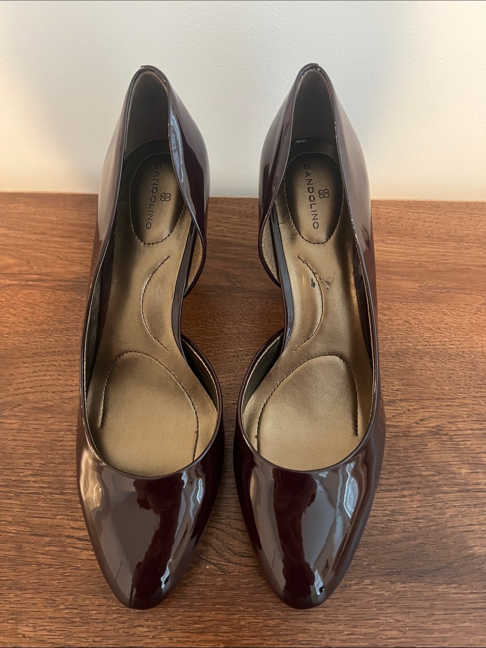 Bandolino Women's Patent Pointed-Toe Pumps in Burgundy